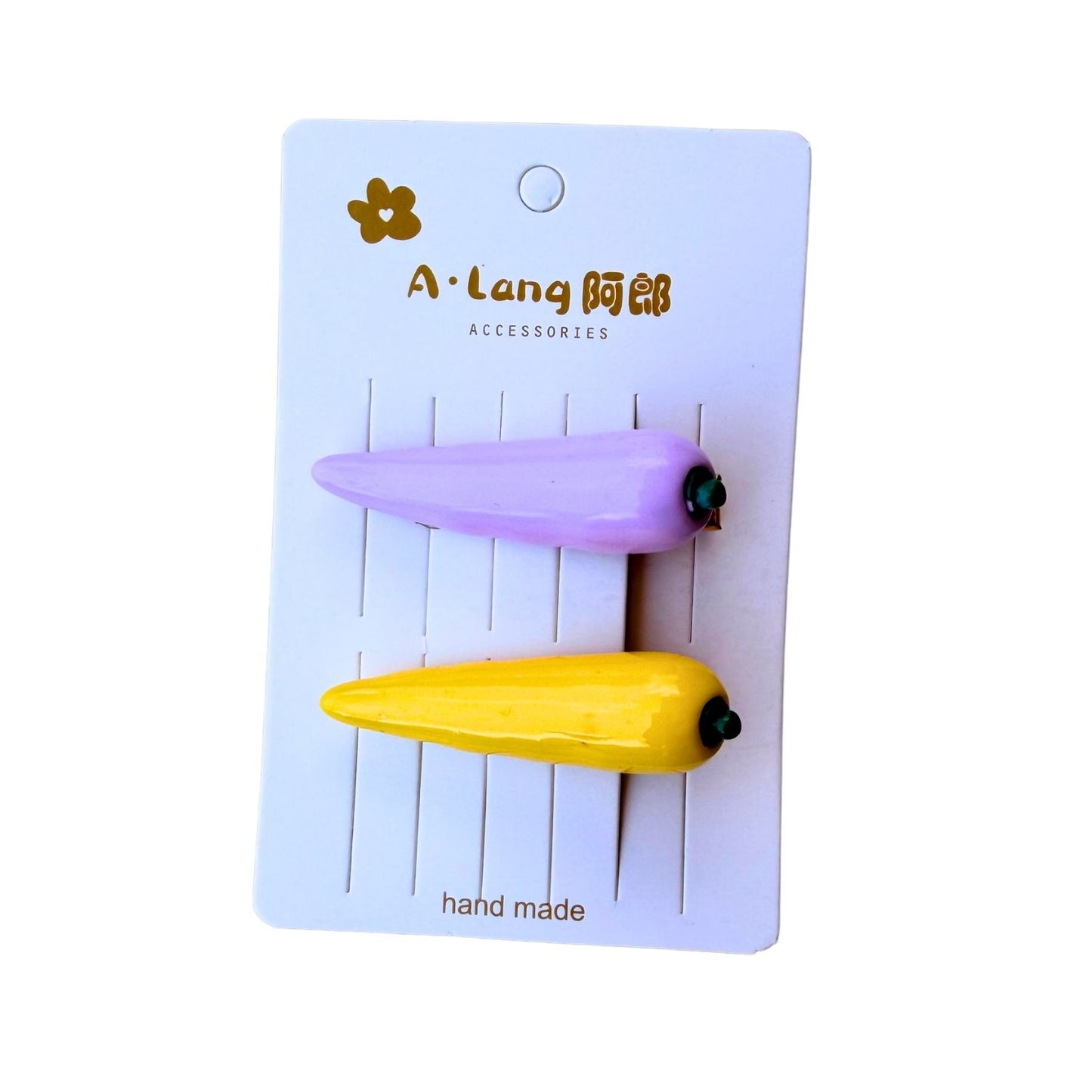 Quirky Chili Pepper Hair Clip - 2pcs/set