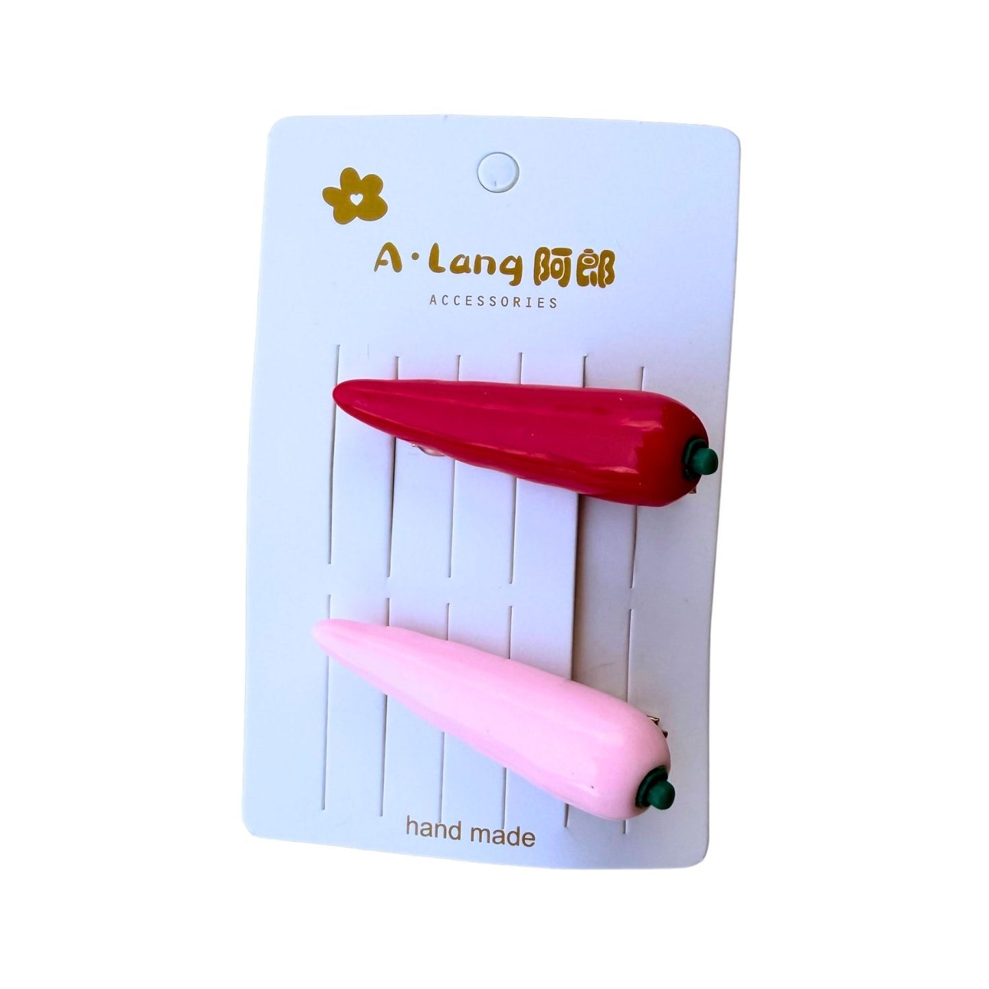 Quirky Chili Pepper Hair Clip - 2pcs/set