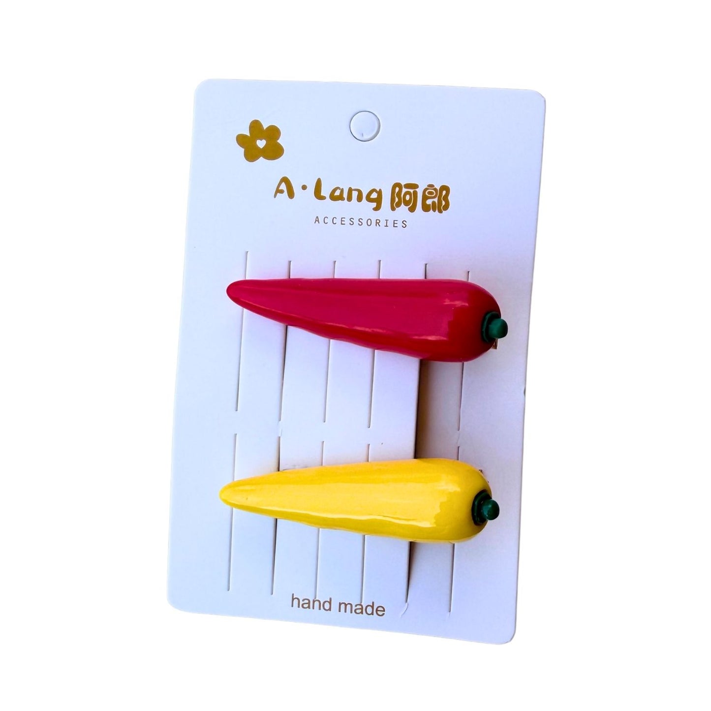 Quirky Chili Pepper Hair Clip - 2pcs/set