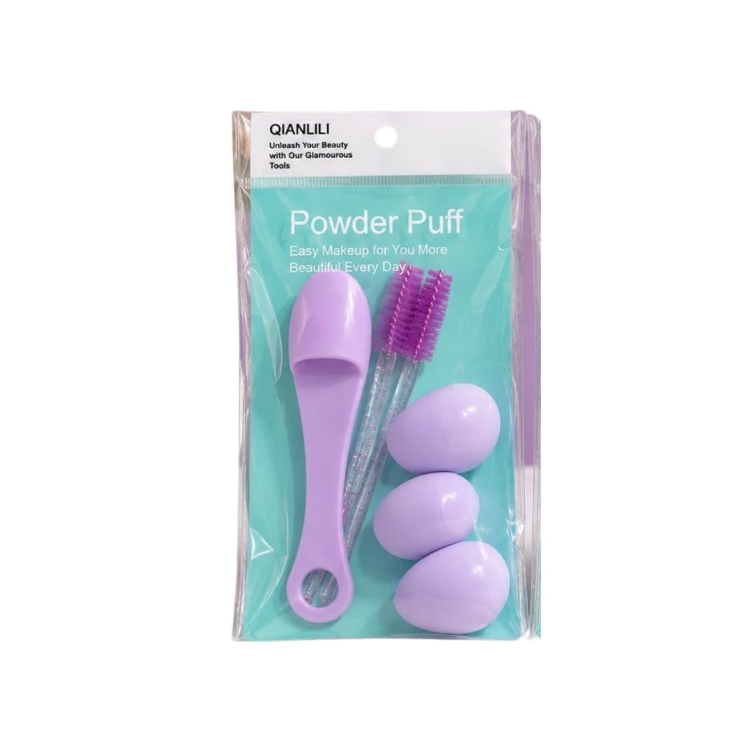 Mini Powder Puffs with Facial Mask Scoop