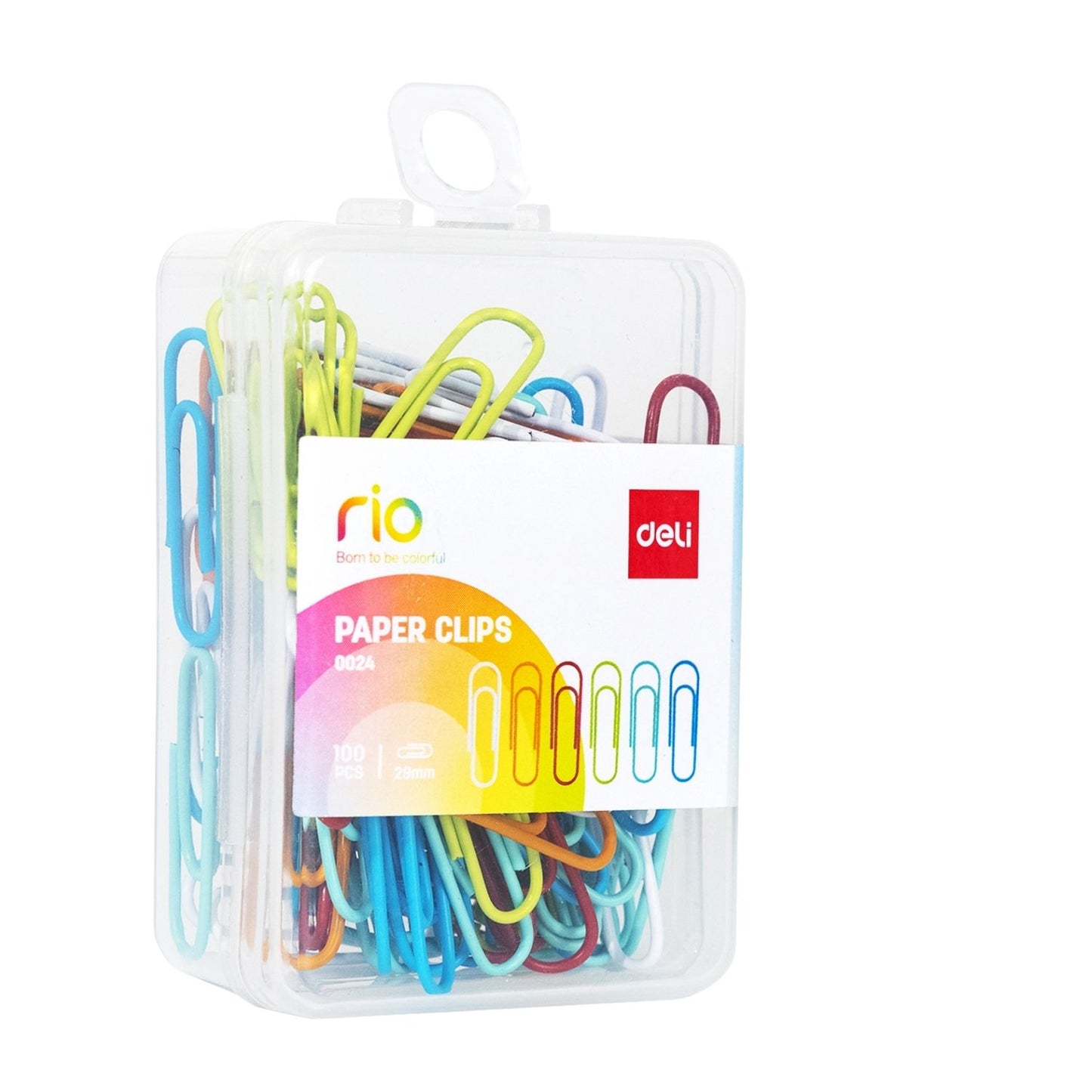 Deli Rio Colorful Paper Clips 100pcs/pack