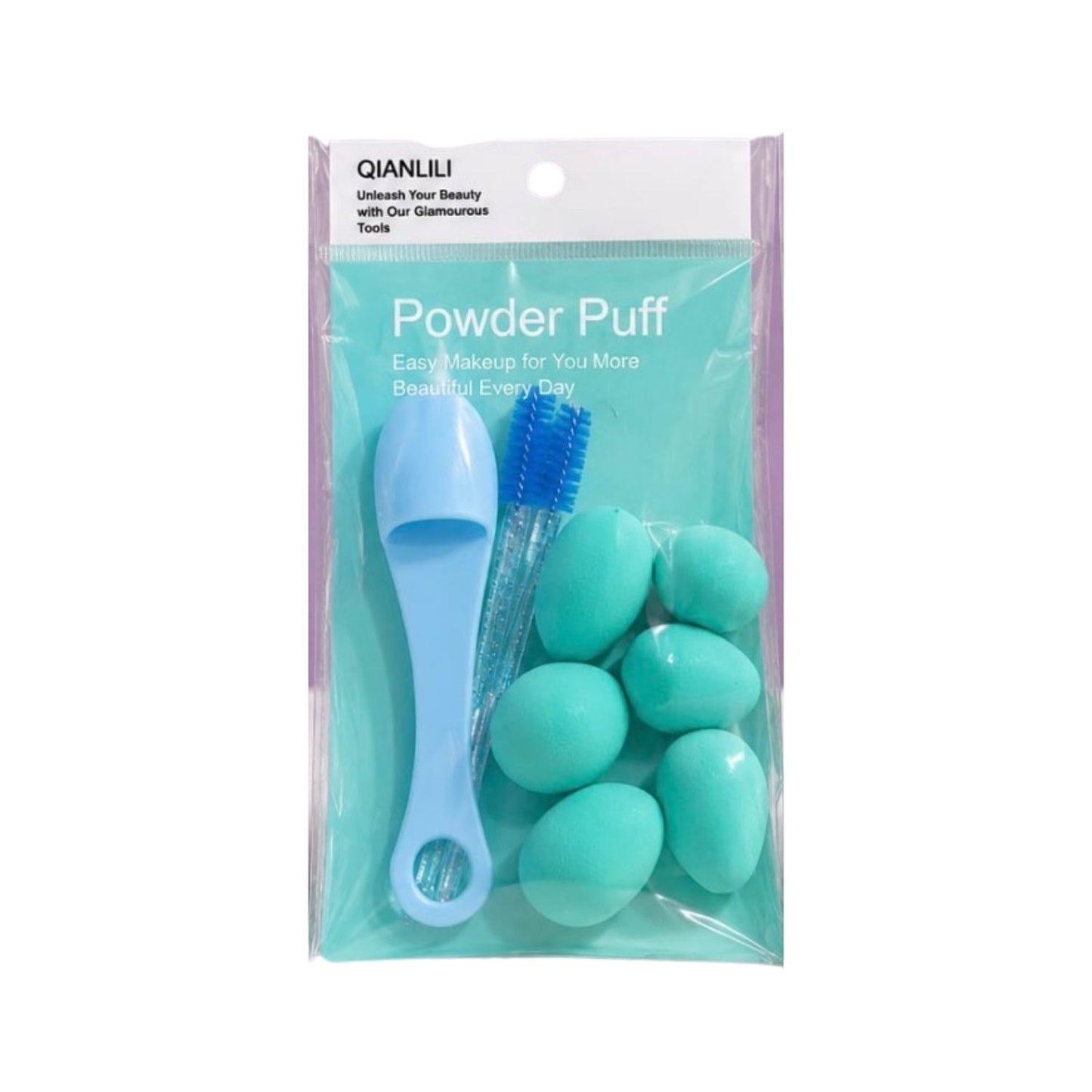 Mini Powder Puffs with Facial Mask Scoop