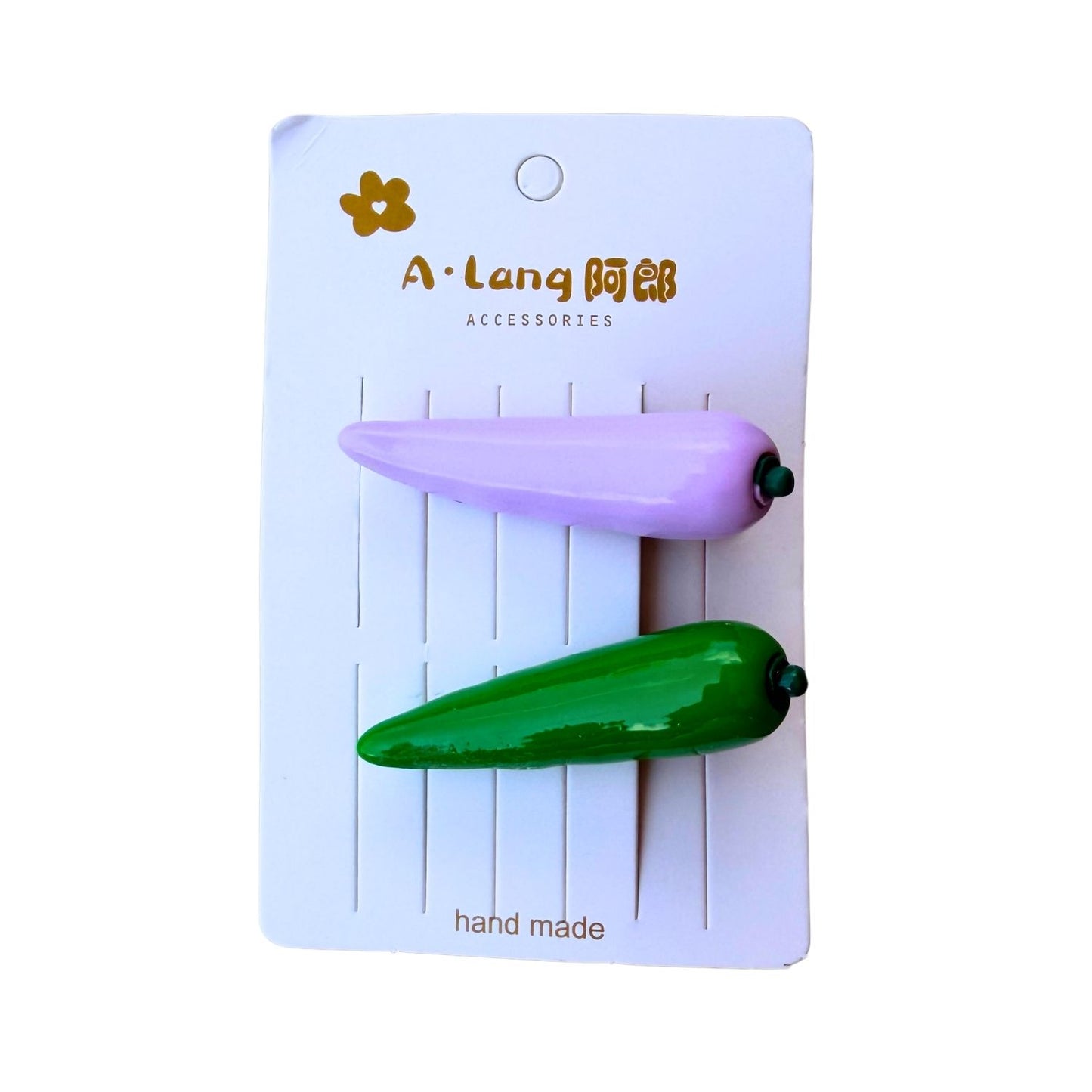 Quirky Chili Pepper Hair Clip - 2pcs/set