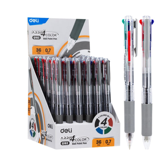 Deli Arris 4-in-1 Multi-Color Ballpoint Pen - 0.7mm