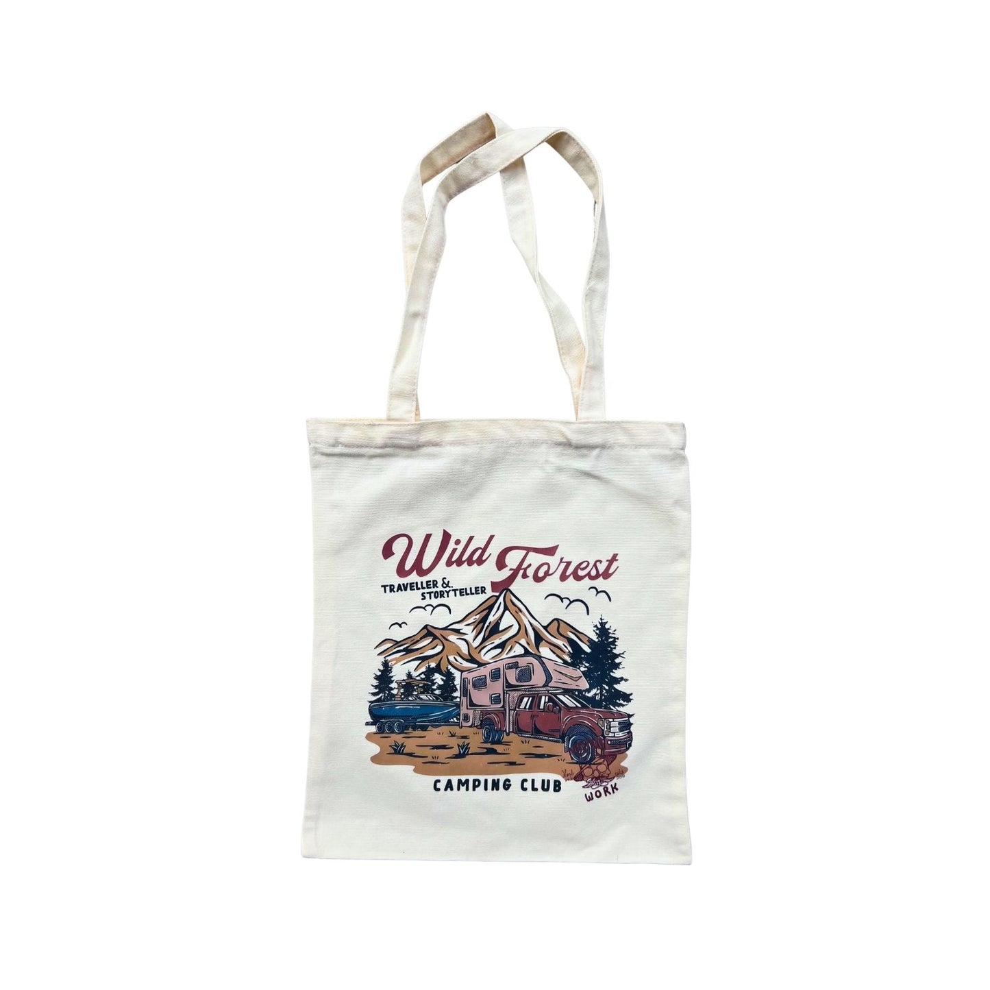 Wanderlust Canvas Tote with Zipper