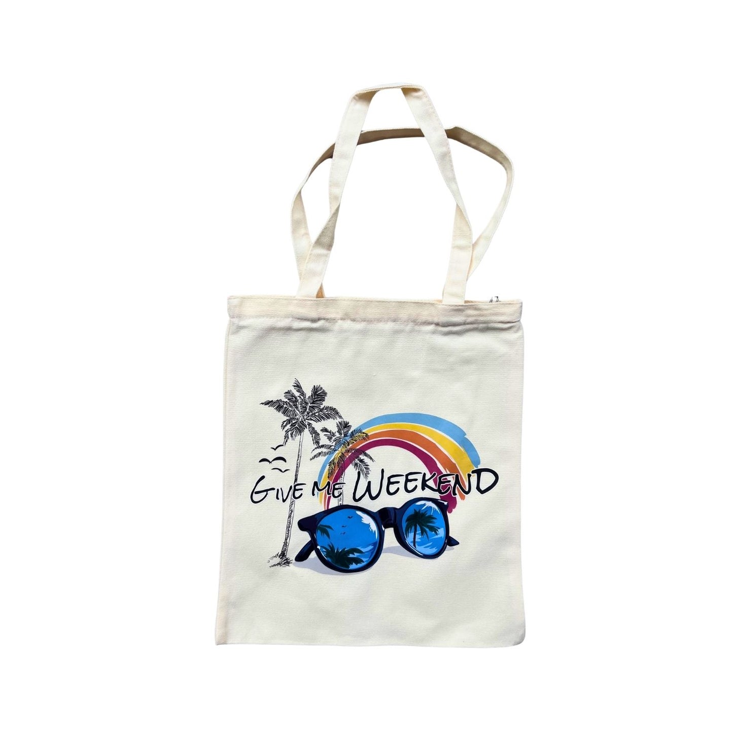Wanderlust Canvas Tote with Zipper