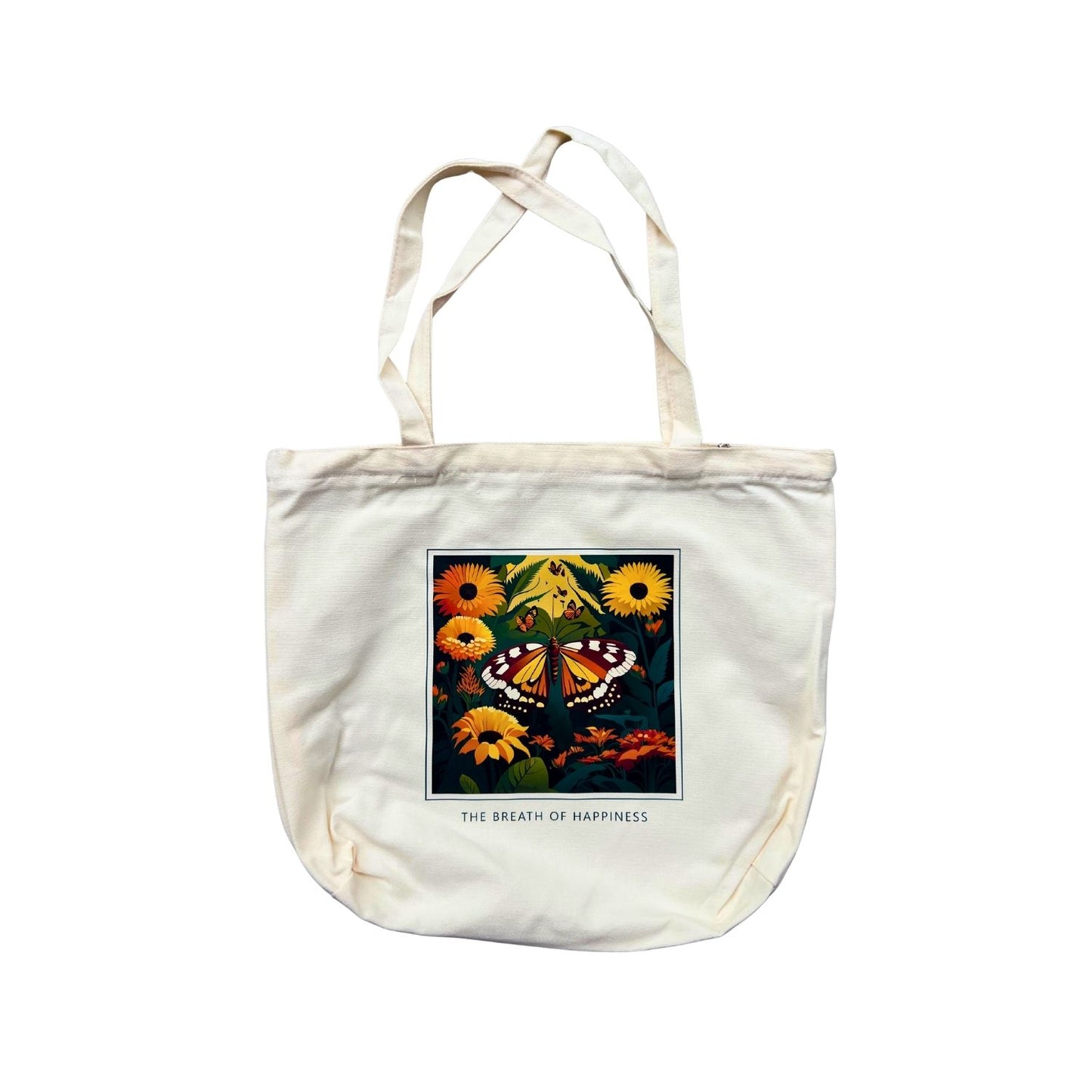 The Breath of Happiness Tote Bags with Zipper