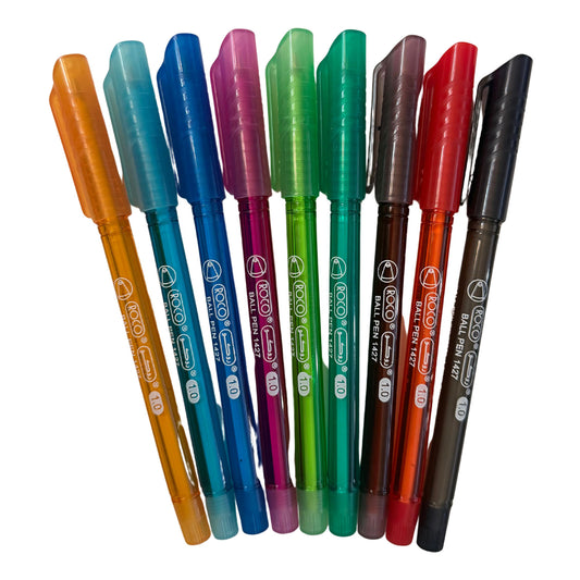ROCO 1427 Rainbow Ballpoint Pen - 9pcs/set