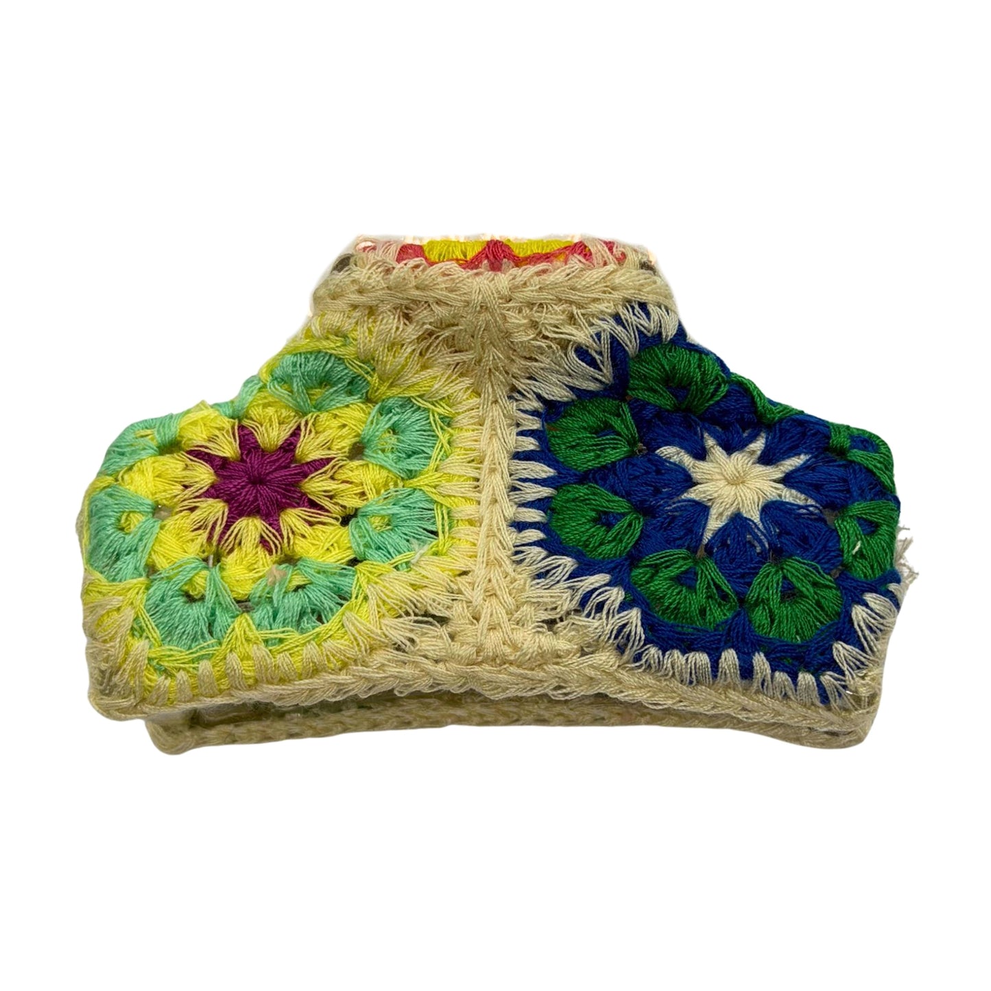 Handmade Crochet Garden Claw Clips