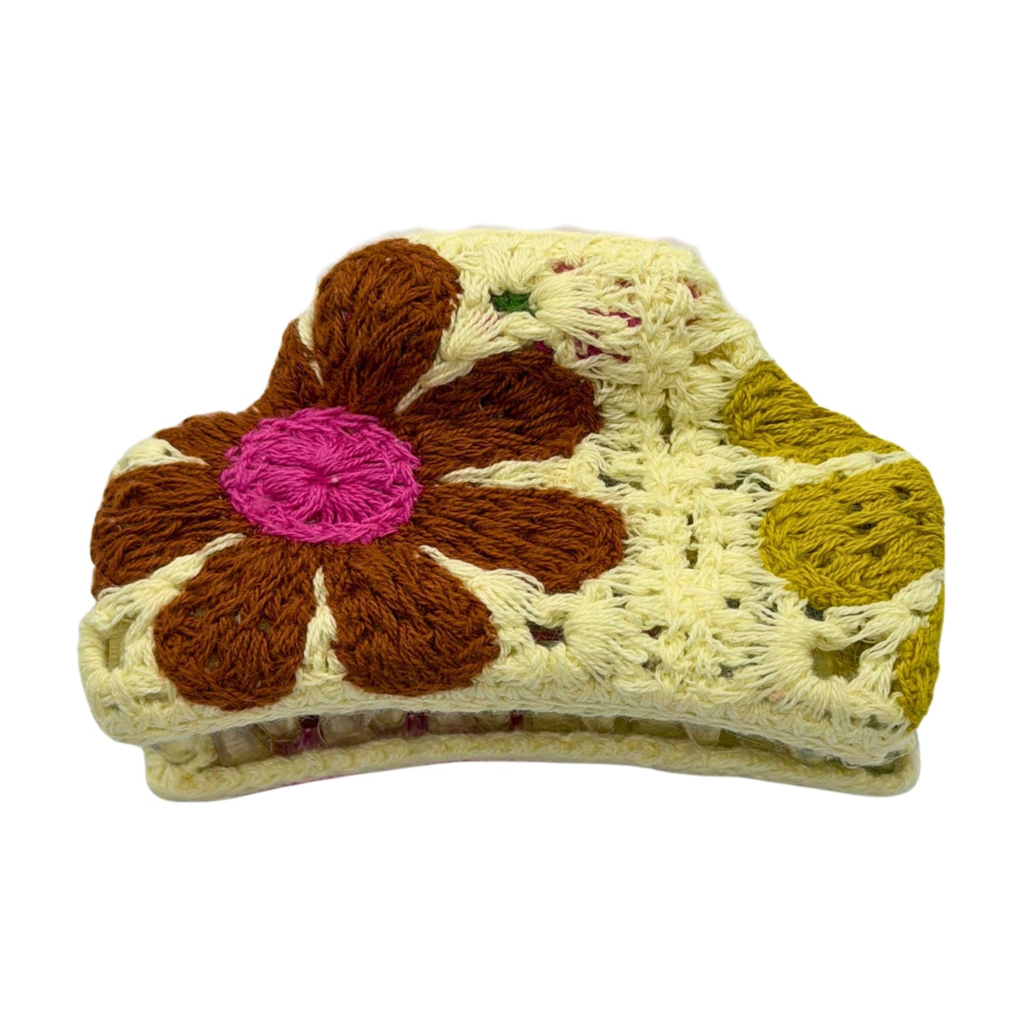 Handmade Crochet Garden Claw Clips