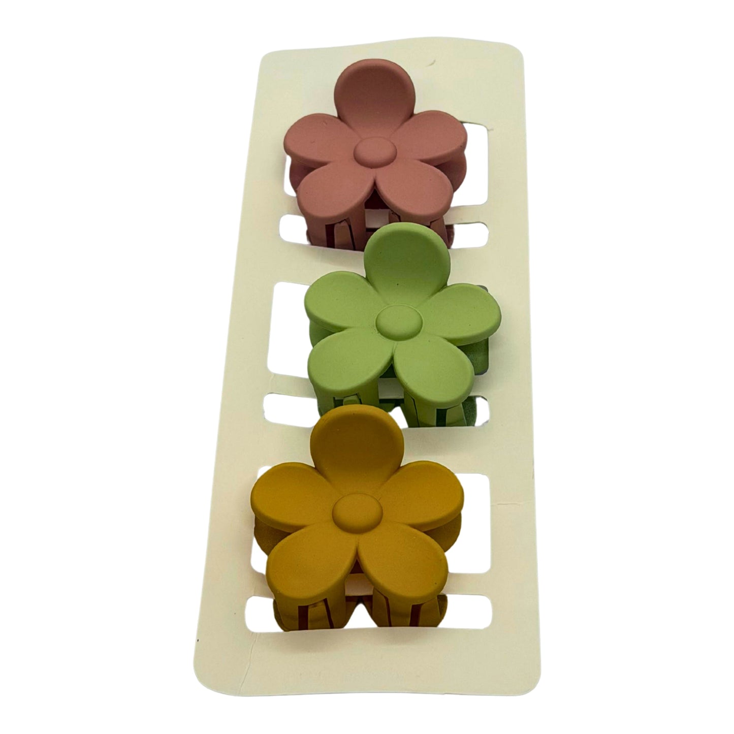 Matte Flower Hair Claw Clips