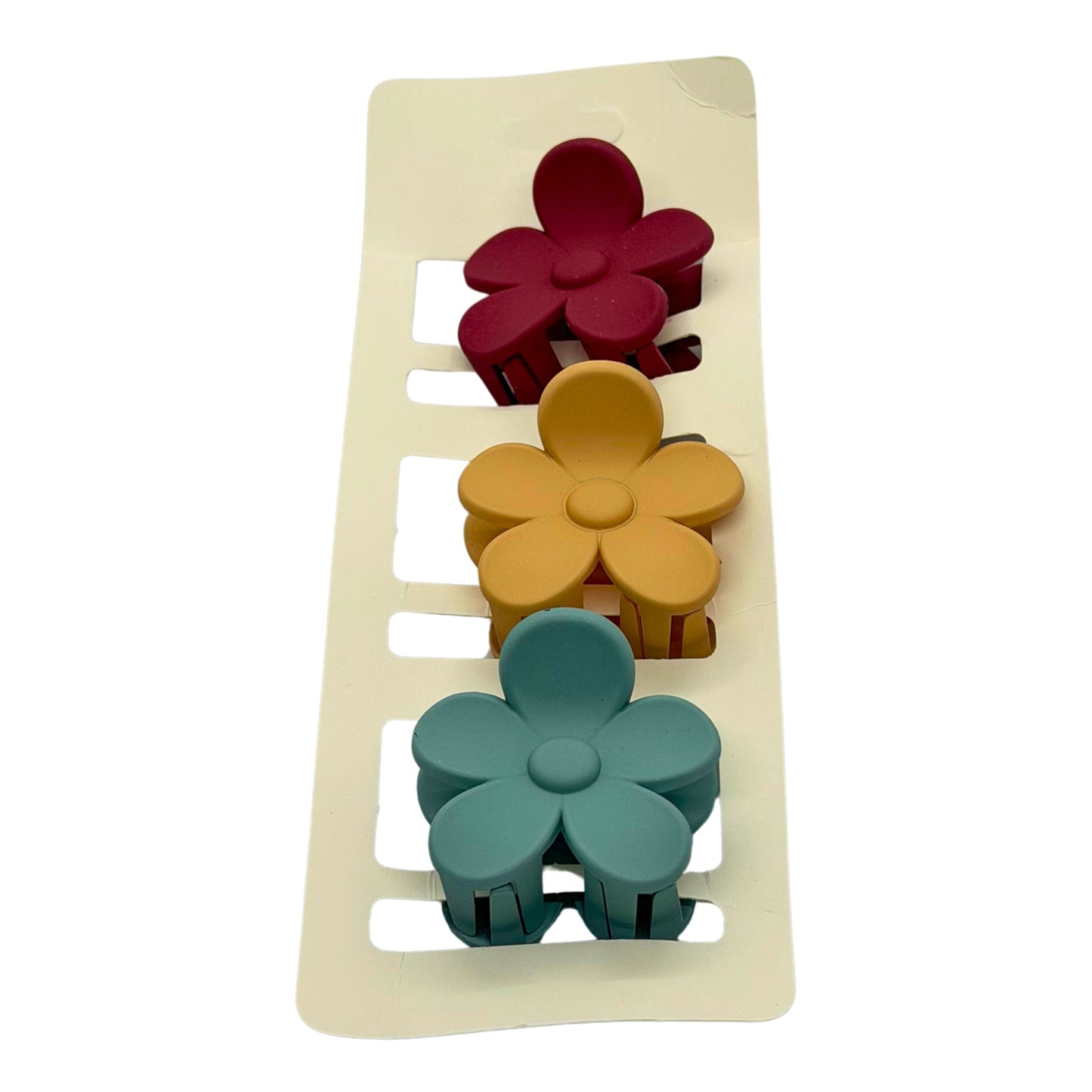 Matte Flower Hair Claw Clips