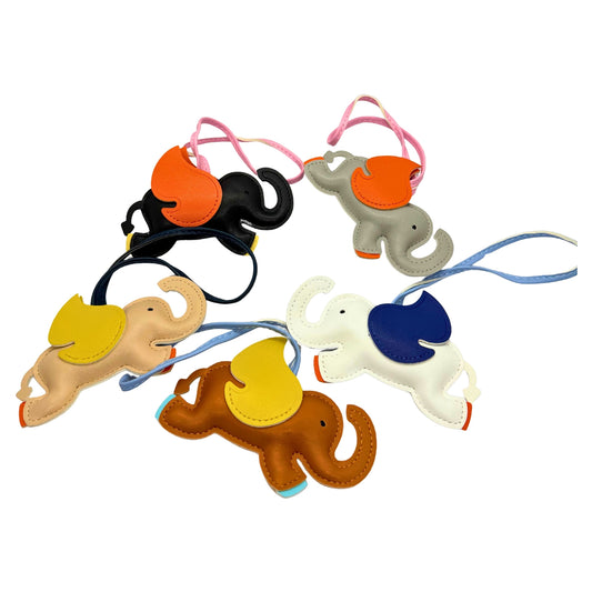 Elephant Leather Bag Charms