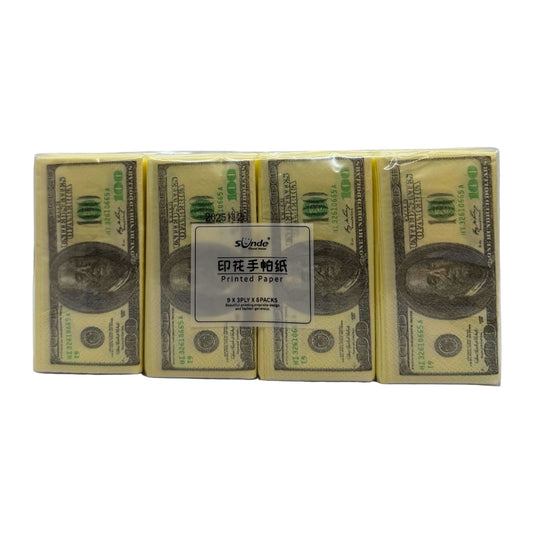 $100 Bill Novelty Paper Napkins - 8 packs