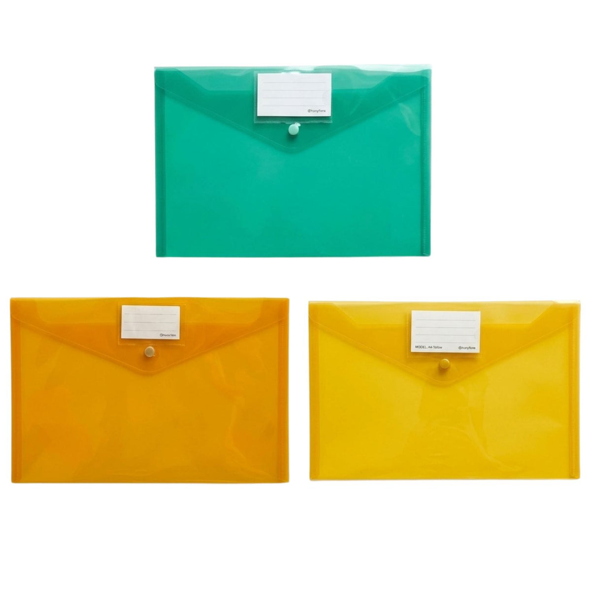A4 Plastic Folders with Snap Button