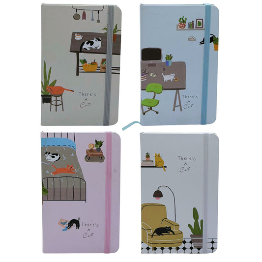 There's a cat Notebook - A6 size