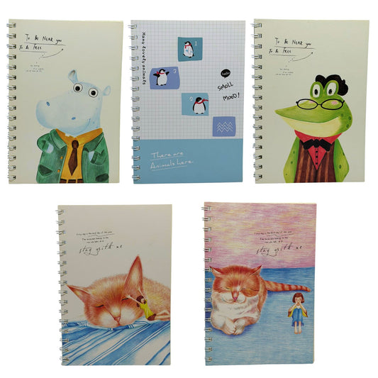 Illustrated Spiral Notebook - A5 size