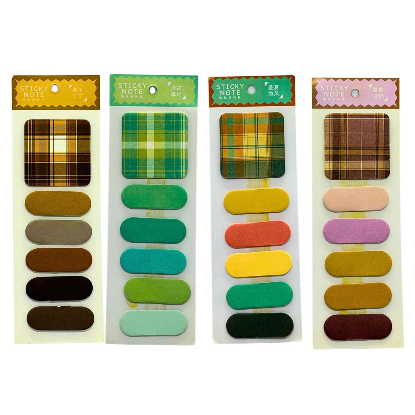 Plaid & Gingham Multi-Size Sticky Note