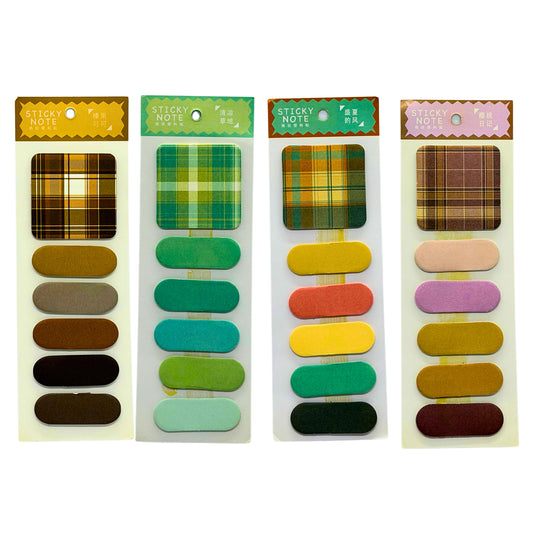Plaid & Gingham Multi-Size Sticky Note