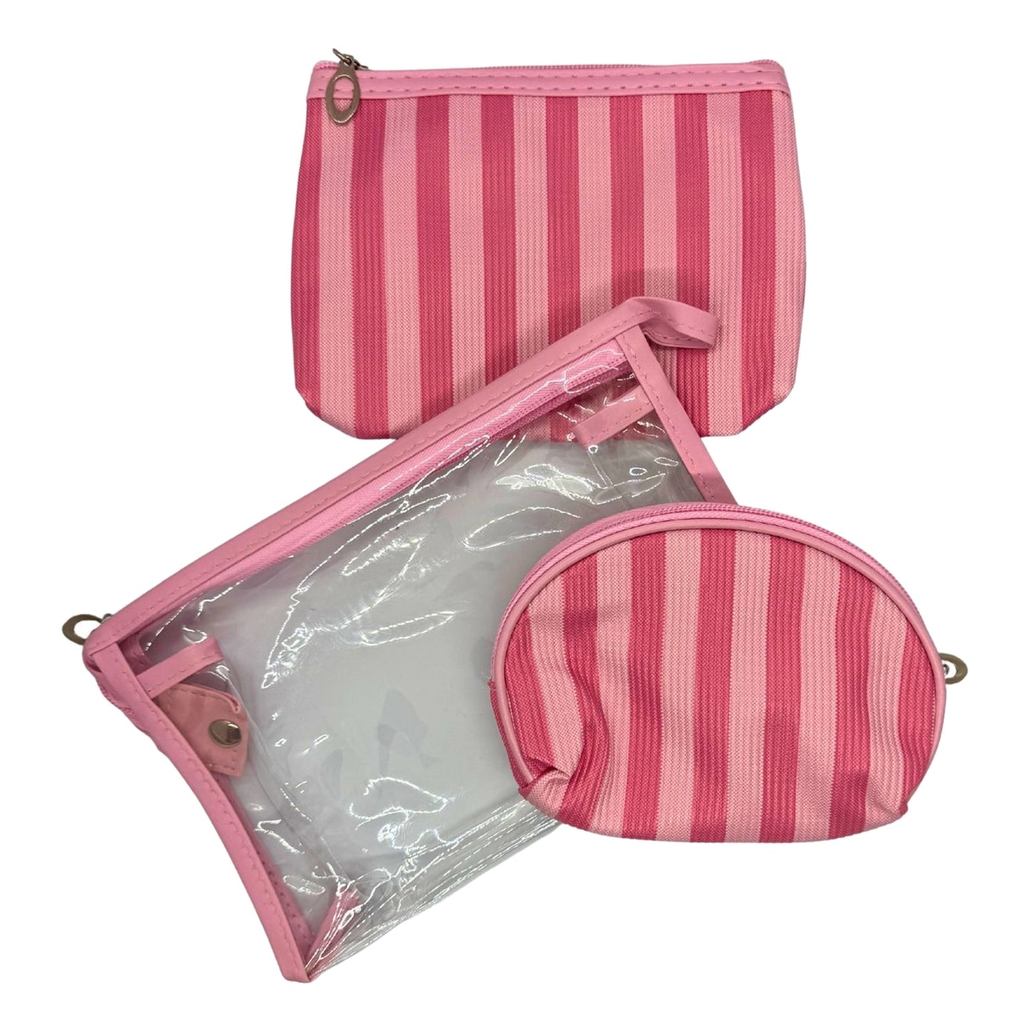 Vibrant Stripe Canvas Pouches
