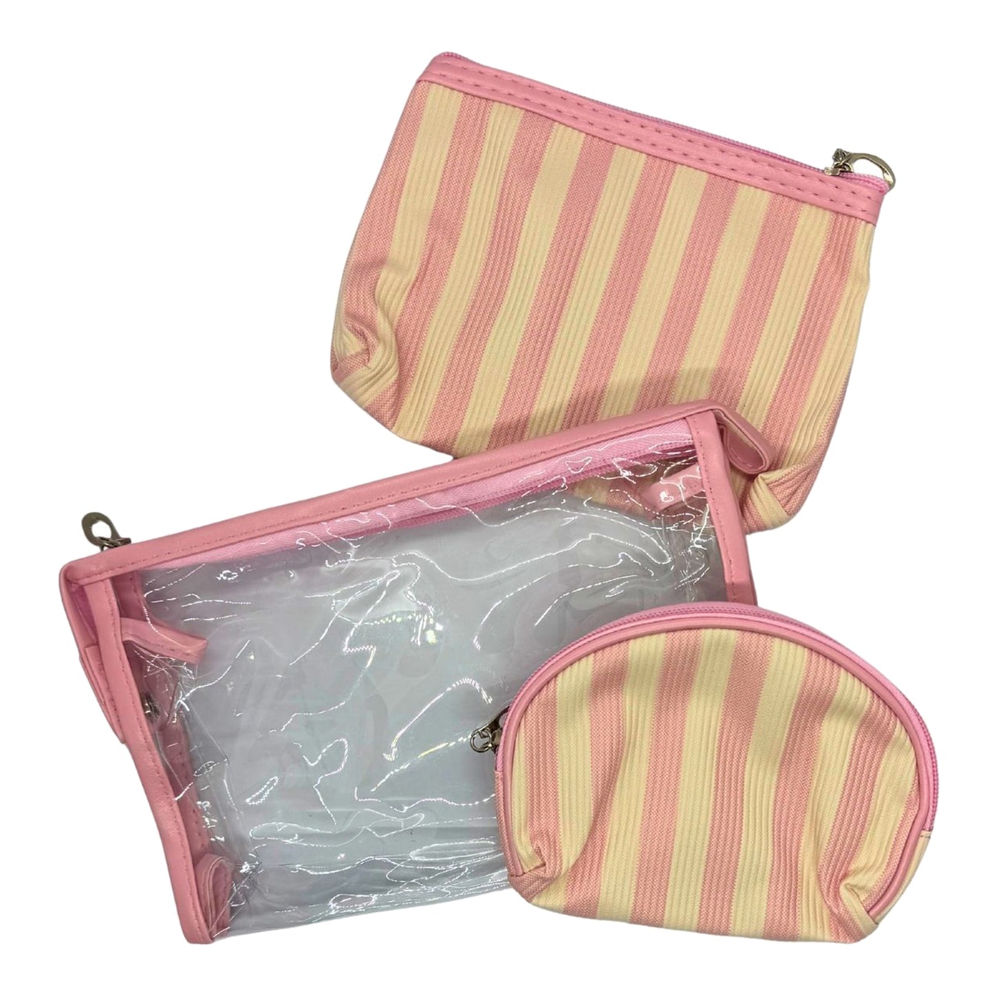 Vibrant Stripe Canvas Pouches