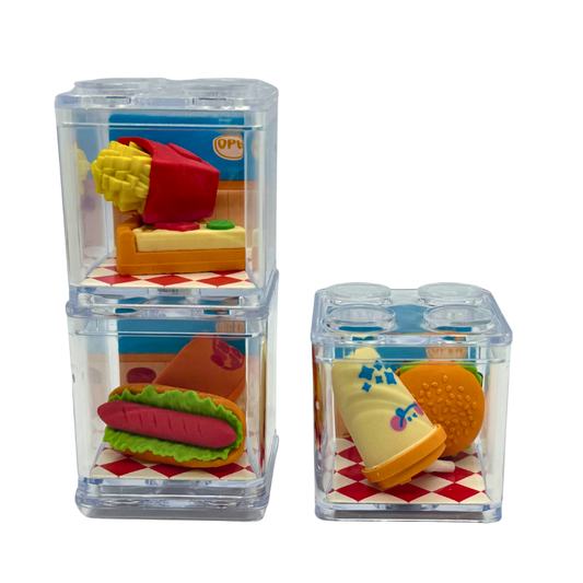 3D Fast Food Eraser Sets