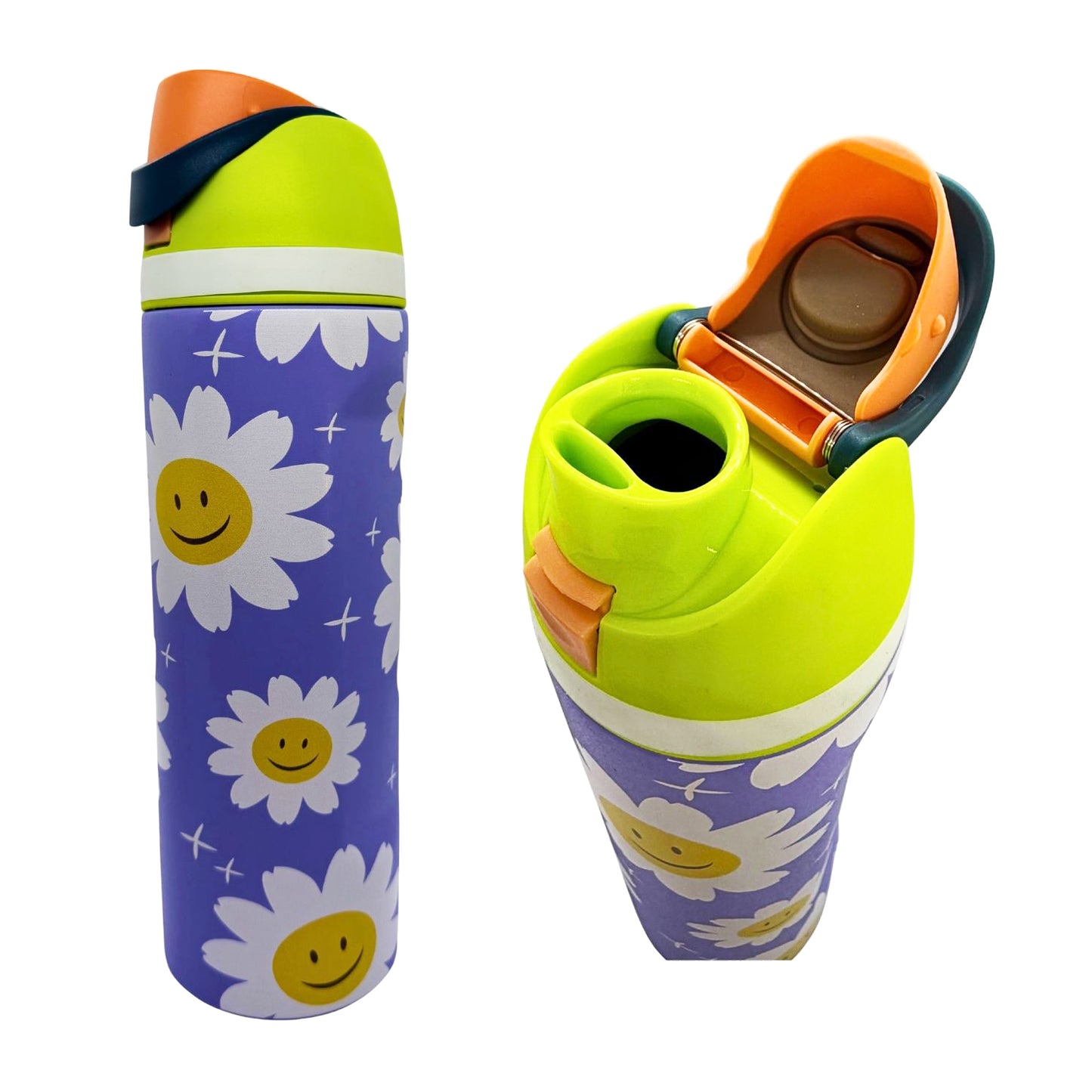 Patterned Floral & Fruit Water Bottles - 600ml