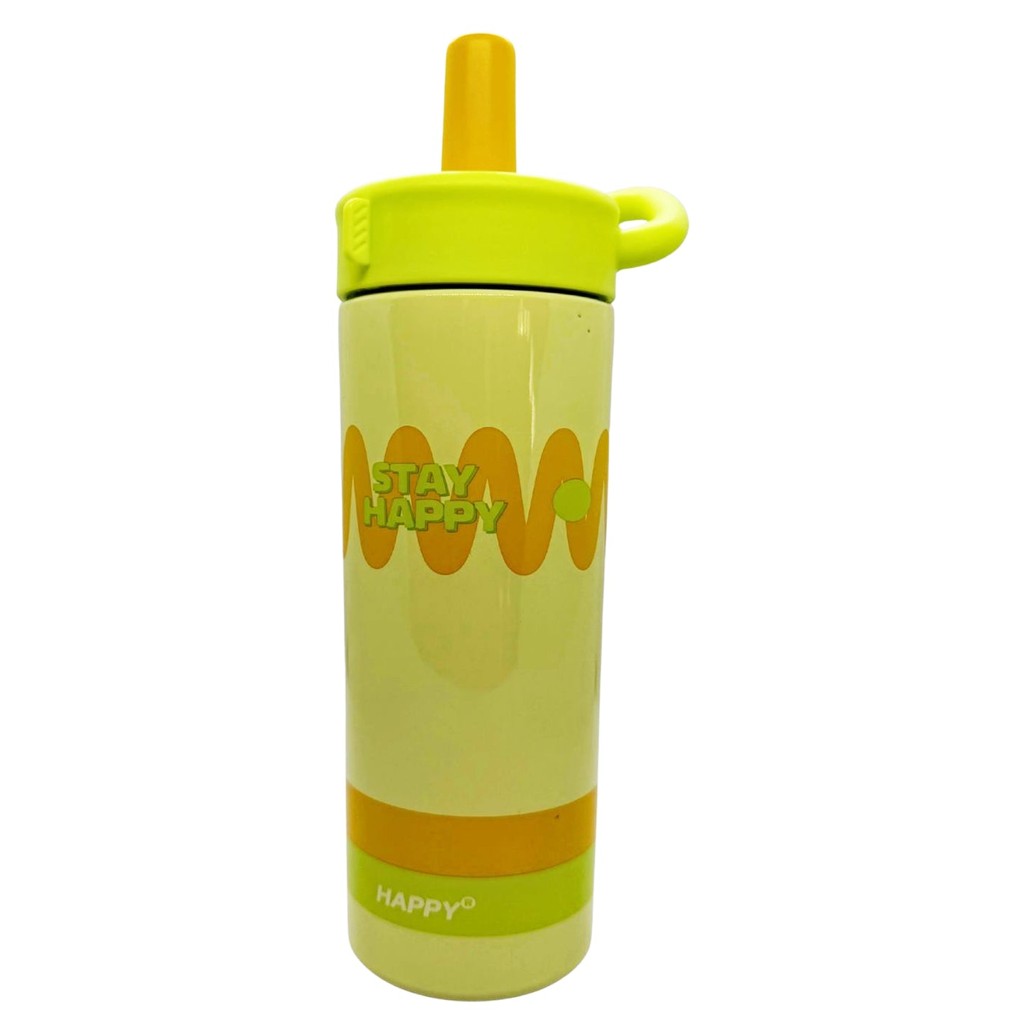 "Stay Happy" Pastel Water Bottles - 600ml